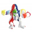 Statue gorille résine agressif fond blanc trash - 18 cm