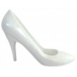 Statue Chaussure escarpin décoratif en résine blanche 34 cm
