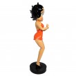 Statue en résine Betty Boop mains jointes robe orange 86 cm