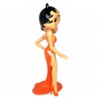 Statue en résine Betty Boop en robe de soirée orange 95 cm