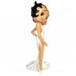 Statue en résine Betty Boop en robe de soirée blanche 95 cm