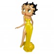 Statue betty boop en résine robe de soirée jaune 95 cm