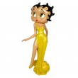 Statue en résine Betty Boop en robe de soirée jaune 95 cm