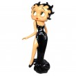 Statue betty boop en résine robe de soirée noire 95 cm