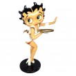 Statue en résine Betty Boop serveuse robe blanche hauteur 94 cm