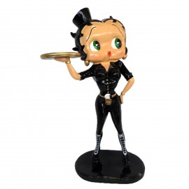 Statue en résine Betty Boop groom en habits noir 95 cm