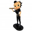 Statue en résine Betty Boop groom en habits noir 95 cm