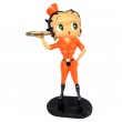 Statue betty boop en résine groom en habits orange 95 cm