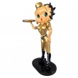 Statue en résine Betty Boop groom en habits doré 95 cm