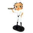 Statue betty boop en résine groom en habits blanc 95 cm