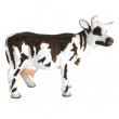 Statue vache résine marron et blanc - 60 cm