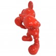 Statue en résine rouge Mickey boxeur 55 cm