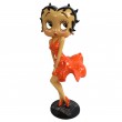 Statue en résine Betty Boop en robe orange style Maryline monroe 36 cm