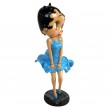 Statue en résine Betty Boop en robe bleu style Maryline monroe 36 cm