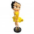 Statue en résine Betty Boop en robe jaune style Maryline monroe 36 cm