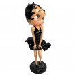 Statue en résine Betty Boop en robe noire style Maryline monroe 36 cm