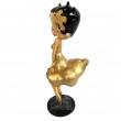 Statue en résine Betty Boop en robe dorée style Maryline monroe 36 cm