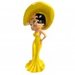 Statue en résine Betty Boop robe et chapeau jaune 30 cm