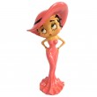 Statue en résine Betty Boop robe et chapeau lilas 30 cm