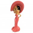 Statue en résine Betty Boop robe et chapeau lilas 30 cm