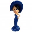 Statue en résine Betty Boop robe et chapeau bleu 30 cm