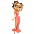 Statue betty boop en résine en robe de soirée longue lilas 37 cm