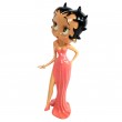 Statue en résine Betty Boop en robe de soirée longue lilas 37 cm