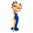 Statue betty boop en résine robe de soirée longue bleu 37 cm