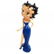 Statue betty boop en résine robe de soirée longue bleu 37 cm