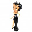 Statue en résine Betty Boop en robe de soirée longue noire 37 cm