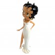 Statue en résine Betty Boop en robe de soirée longue blanche 37 cm