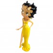 Statue en résine Betty Boop en robe de soirée longue jaune 37 cm