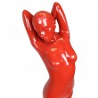 Statue en résine rouge femme nue 166 cm