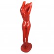 Statue en résine rouge femme nue 166 cm