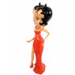 Statue en résine Betty Boop en robe de soirée longue orange 37 cm