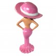 Statue en résine Betty Boop au chapeau rose 95 cm