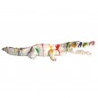 Statue crocodile multicolore fond blanc trash - 110 cm - 1
