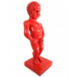 Statue en résine rouge le célèbre Manneken-Pis 35 cm