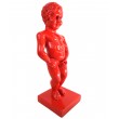 Statue Manneken-Pis en résine rouge le célèbre Belge 35 cm
