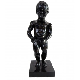 Statue en résine noire le célèbre Manneken-Pis 35 cm