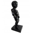 Statue en résine noire le célèbre Manneken-Pis 35 cm