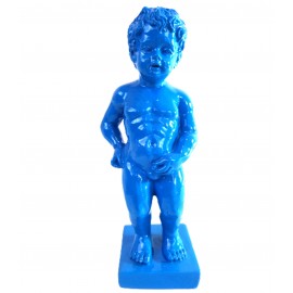 Statue en résine bleu le célèbre Manneken-Pis 15 cm