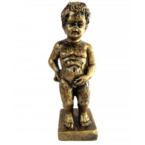 Statue en résine doré antique le célèbre Manneken-Pis 15 cm