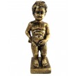 Statue Manneken-Pis en résine doré antique le célèbre Belge15 cm