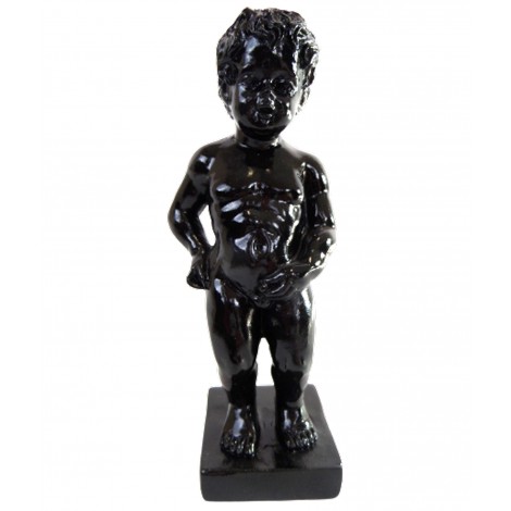 Statue en résine noire le célèbre Manneken-Pis 15 cm