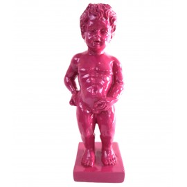 Statue en résine fuchsia le célèbre Manneken-Pis 15 cm