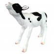 Statue en résine veau vache noir et blanc - 47 cm