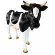 Statue en résine vache noire et blanche - 80 cm