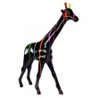 Statue en résine girafe multicolore - 100 cm