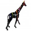 Statue en résine girafe multicolore - 100 cm